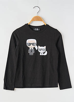 T-marškinys apvalus kaklas juodas KARL LAGERFELD mergina