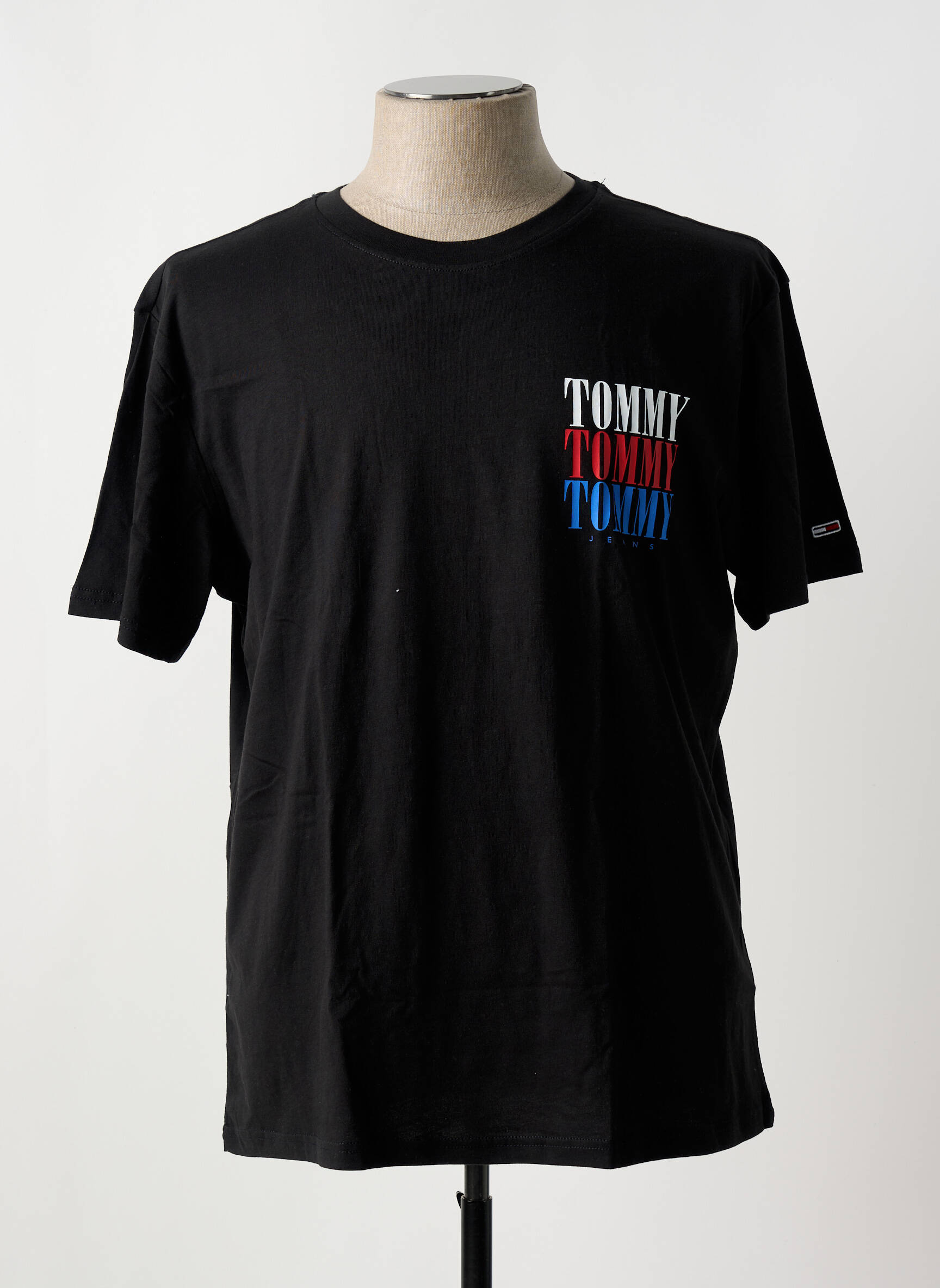 T-marškinys apvalus kaklas juodas TOMMY HILFIGER vyras