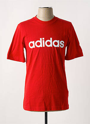 T-marškinys apvalus kaklas raudona ADIDAS vyras