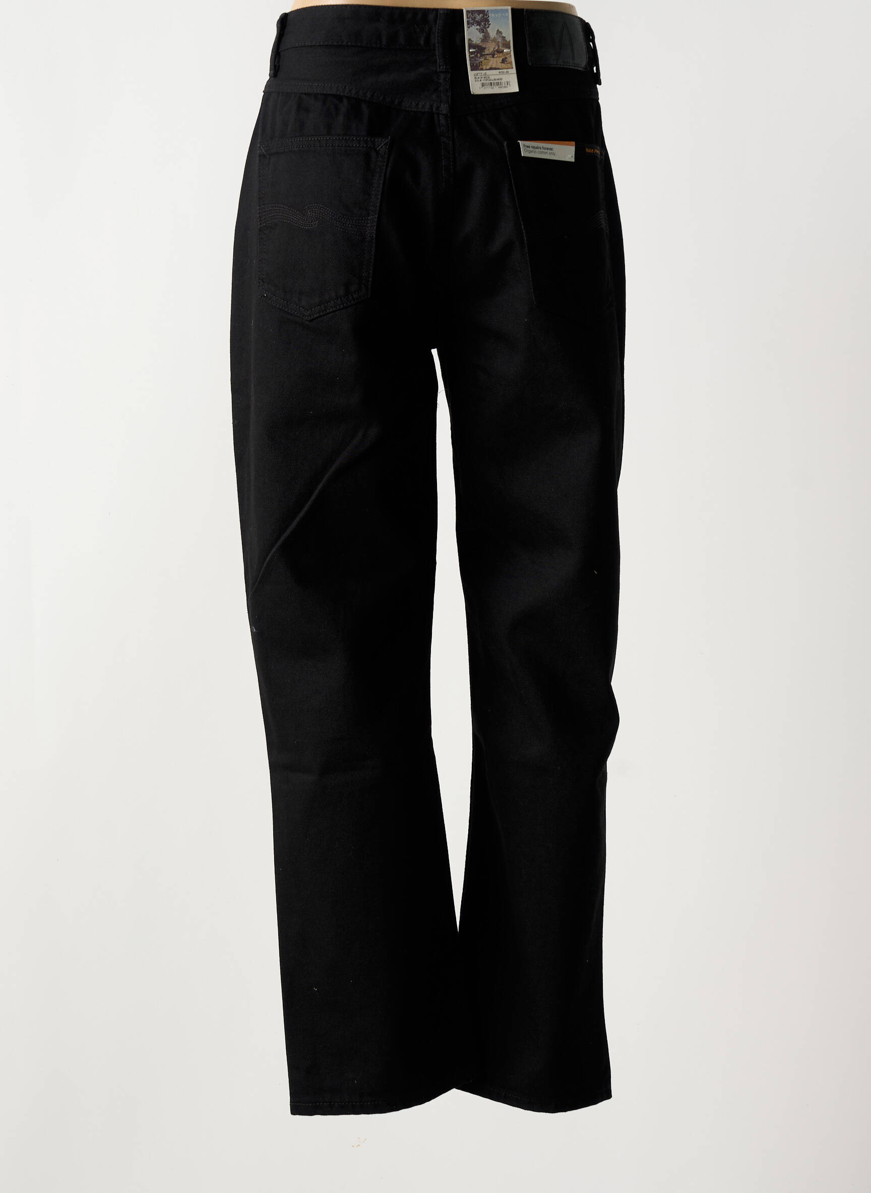 Tiesios kirpimo džinsai juodas NUDIE JEANS CO moteris