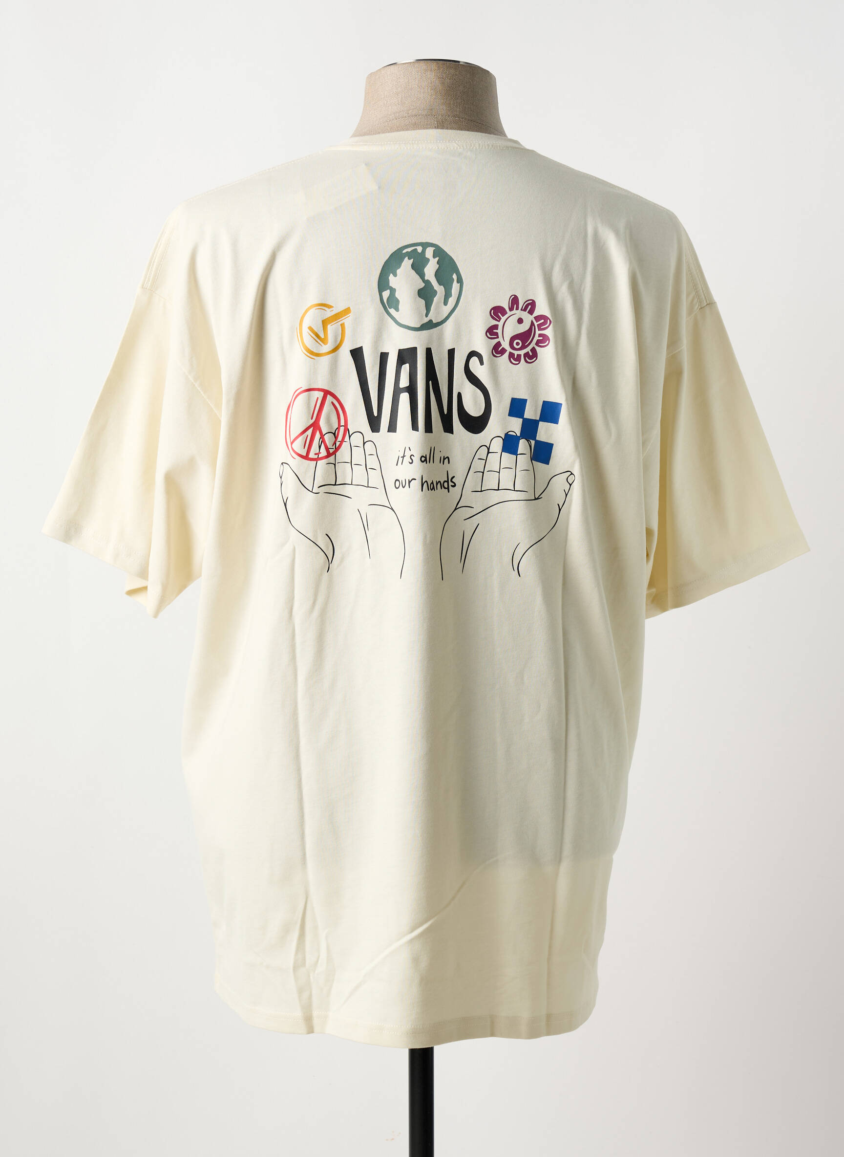 T-marškinys apvalus kaklas baltas VANS vyras
