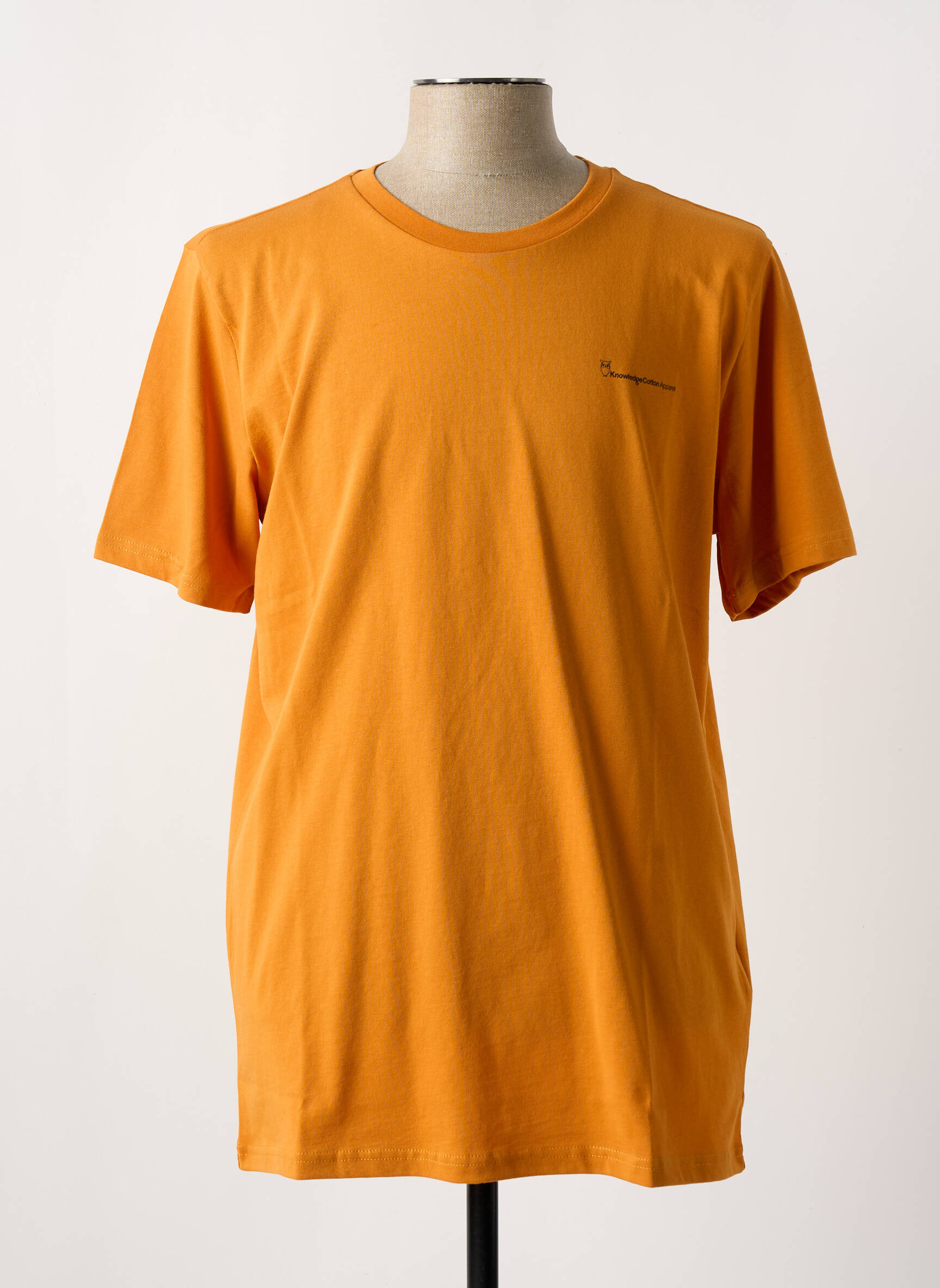 T-marškinys apvalus kaklas oranžinė KNOWLEDGE COTTON APPAREL vyras