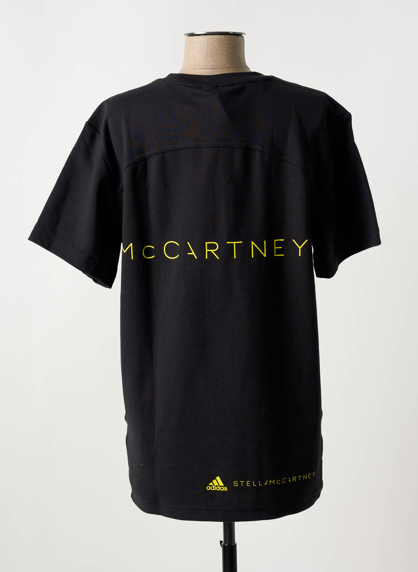 T-marškinys apvalus kaklas juodas ADIDAS X STELLA MC CARTNEY moteris
