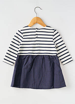 Pusilgių suknelė apvalus kaklas mėlyna PETIT BATEAU mergina