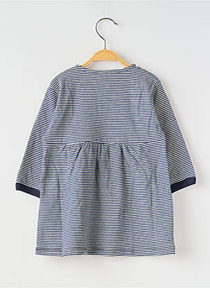 Pusilgių suknelė apvalus kaklas mėlyna PETIT BATEAU mergina