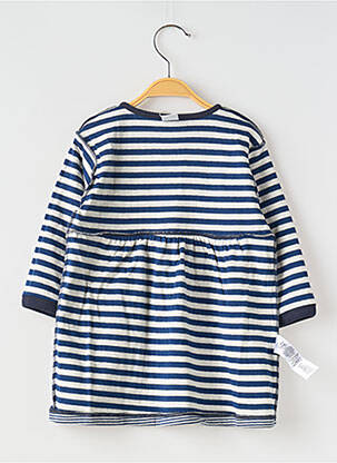 Pusilgių suknelė apvalus kaklas mėlyna PETIT BATEAU mergina