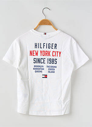 T-marškinys apvalus kaklas baltas TOMMY HILFIGER berniukas