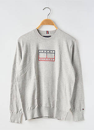 Megztinis apvalus kaklas pilka TOMMY HILFIGER berniukas