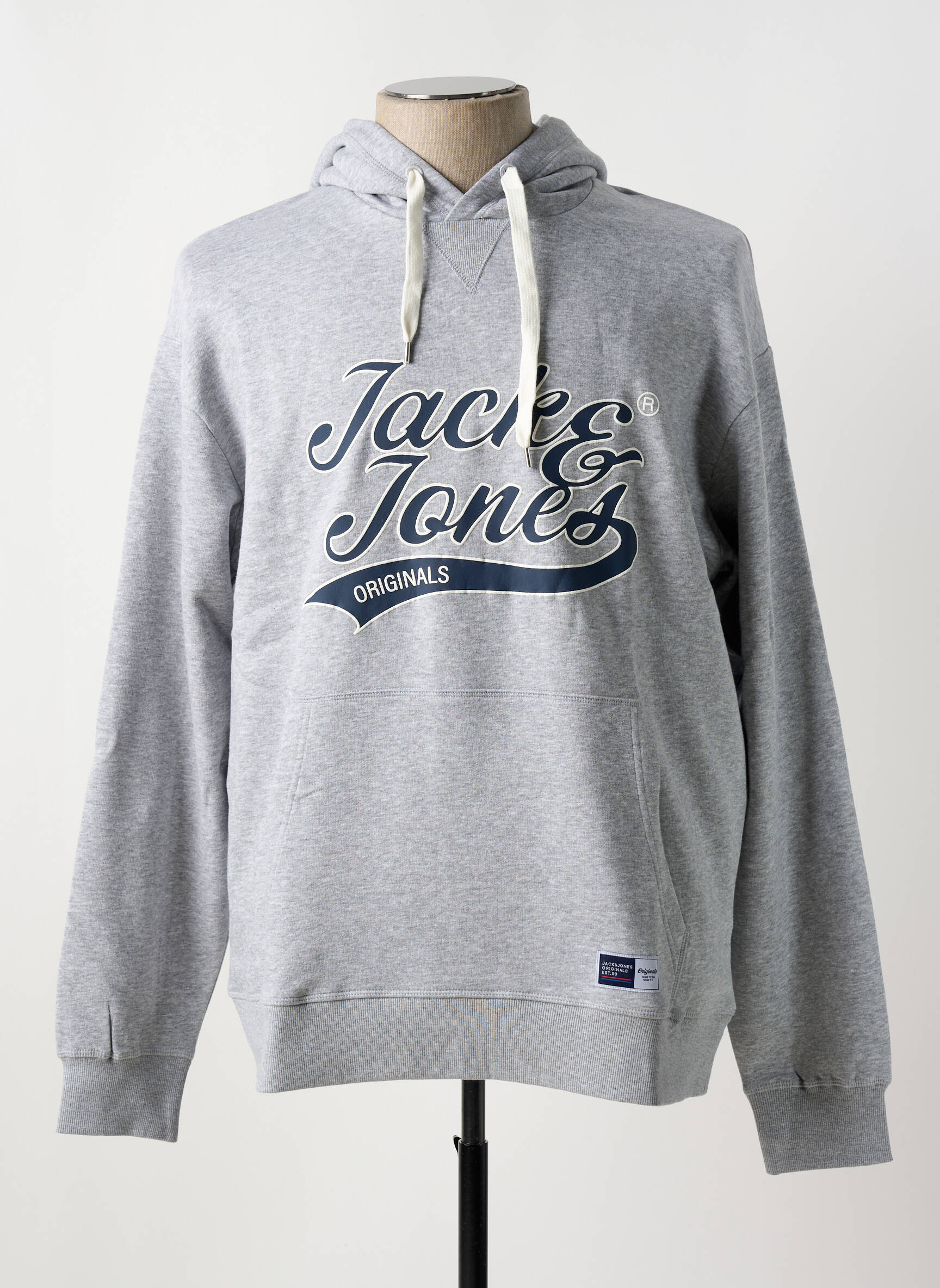 Kapišonas apvalus kaklas pilka JACK & JONES vyras