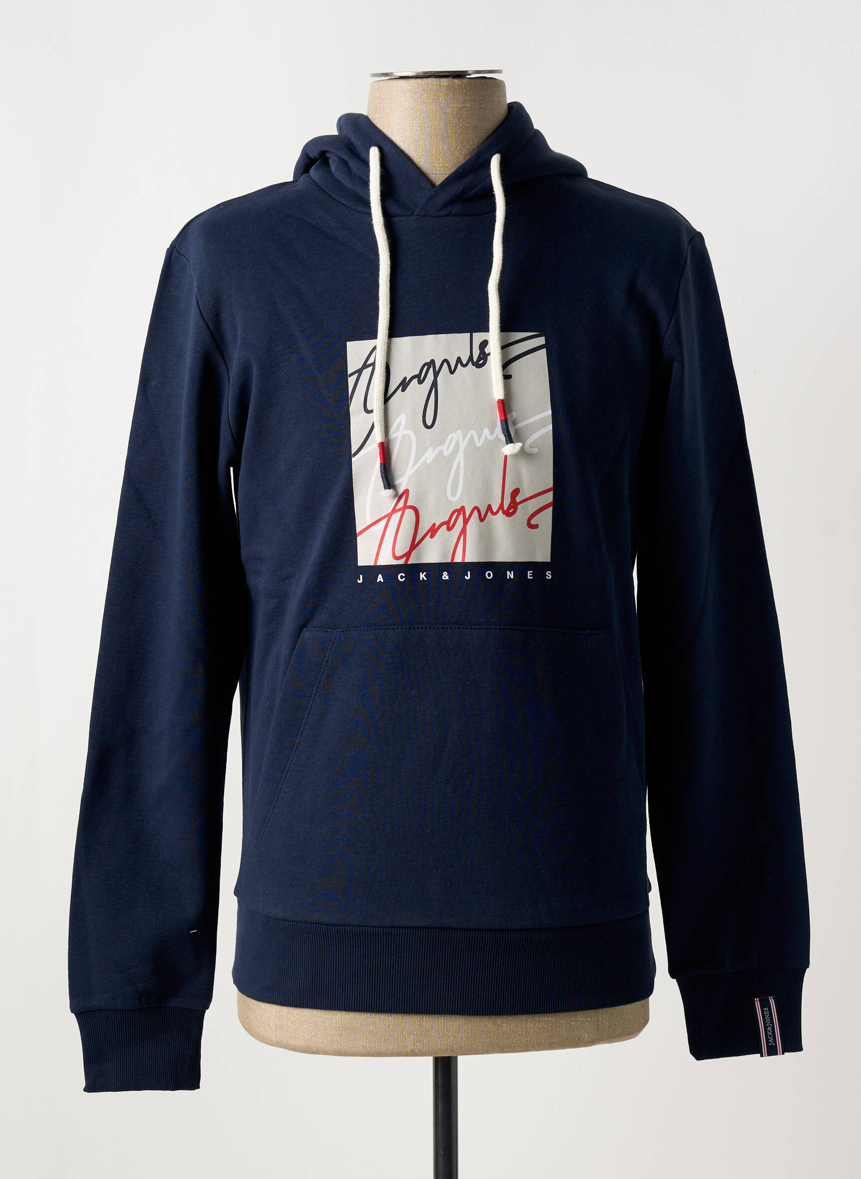 Kapišonas apvalus kaklas mėlyna JACK & JONES vyras