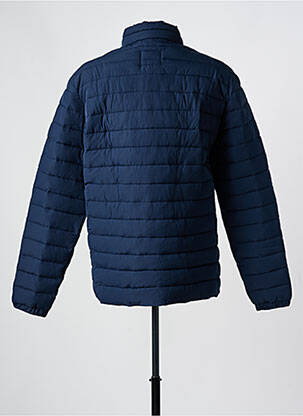 Pūkinė striukė aukšta apykaklė mėlyna JACK & JONES vyras
