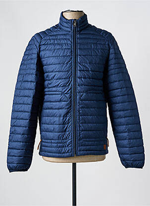 Pūkinė striukė aukšta apykaklė mėlyna JACK & JONES vyras