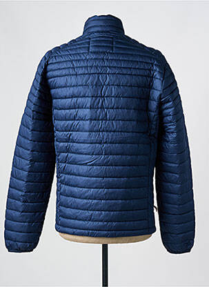 Pūkinė striukė aukšta apykaklė mėlyna JACK & JONES vyras