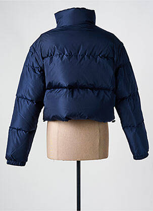 Pūkinė striukė aukšta apykaklė mėlyna TOMMY HILFIGER moteris