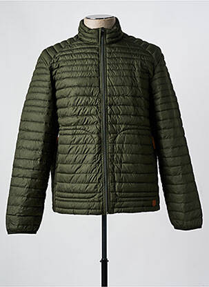 Pūkinė striukė aukšta apykaklė žalias JACK & JONES vyras