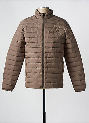 Pūkinė striukė aukšta apykaklė rudas JACK & JONES vyras
