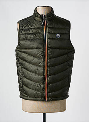 Pūkinė striukė aukšta apykaklė žalias JACK & JONES vyras