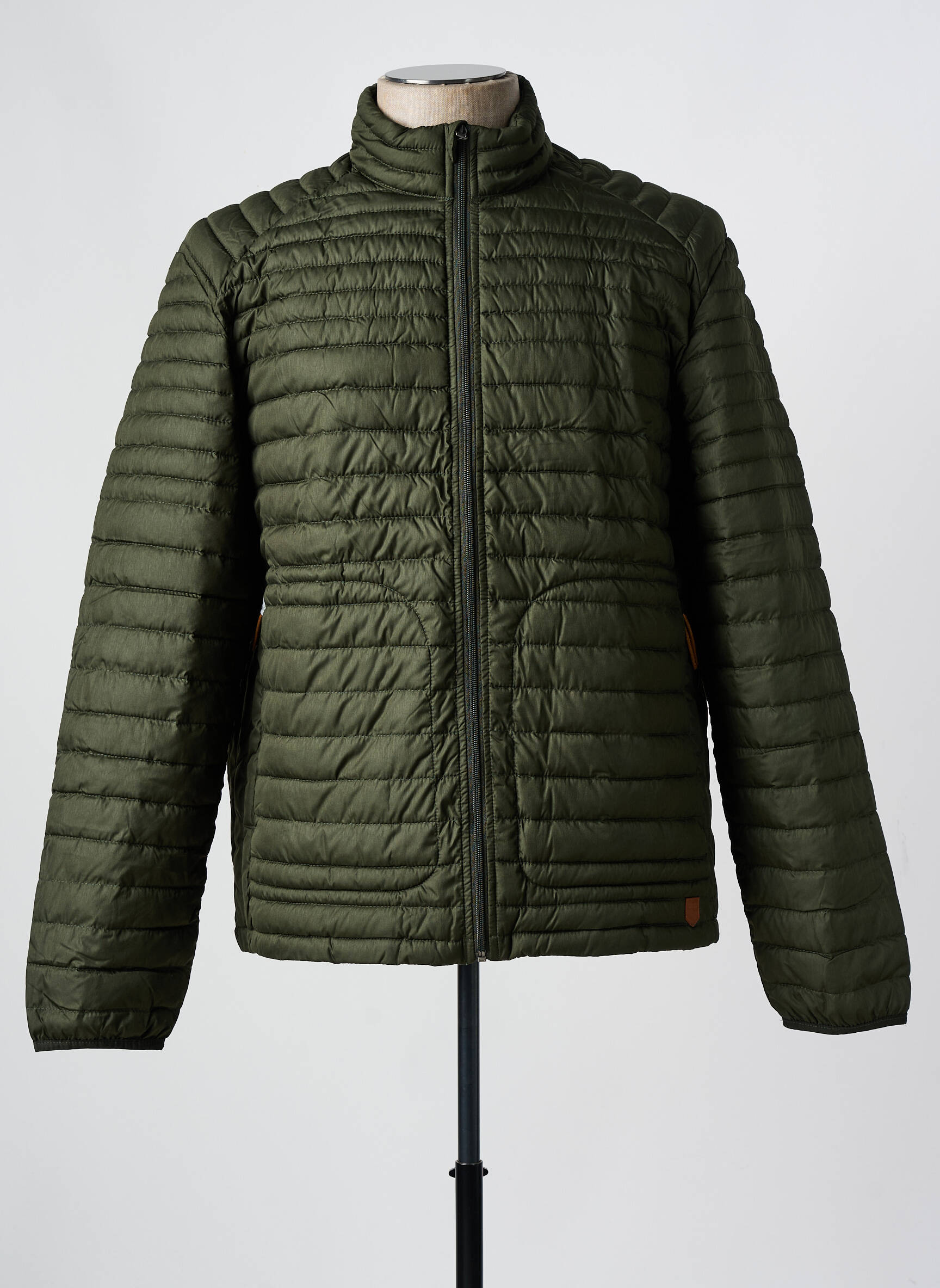 Pūkinė striukė aukšta apykaklė žalias JACK & JONES vyras