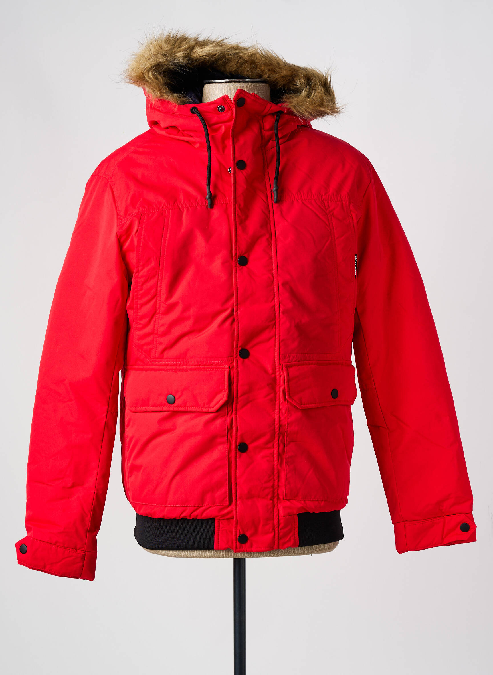 Kasdienis švarkas kapišonas raudona JACK & JONES vyras