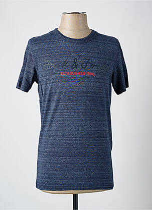 T-marškinys apvalus kaklas mėlyna JACK & JONES vyras