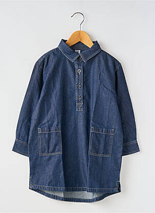 Pusilgių suknelė mėlyna PETIT BATEAU mergina