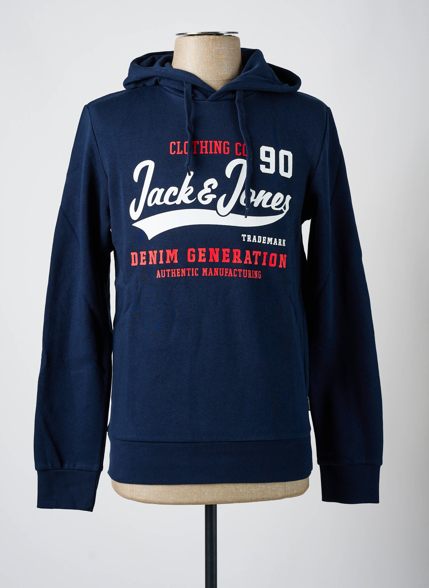 Kapišonas apvalus kaklas mėlyna JACK & JONES vyras