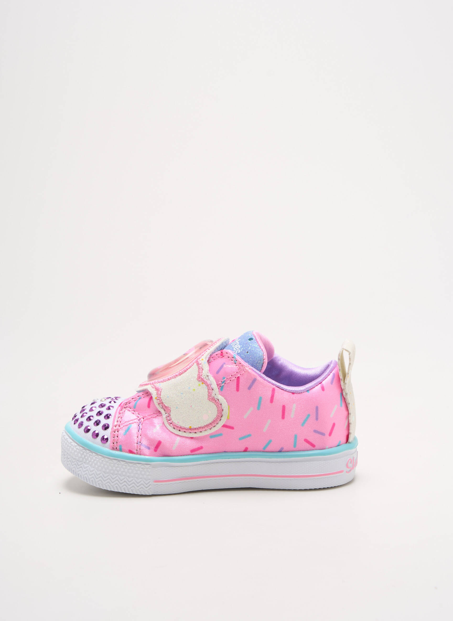 Bėgimo bateliai šnervių uždarymas apvalus mygtukas rožinė SKECHERS mergina