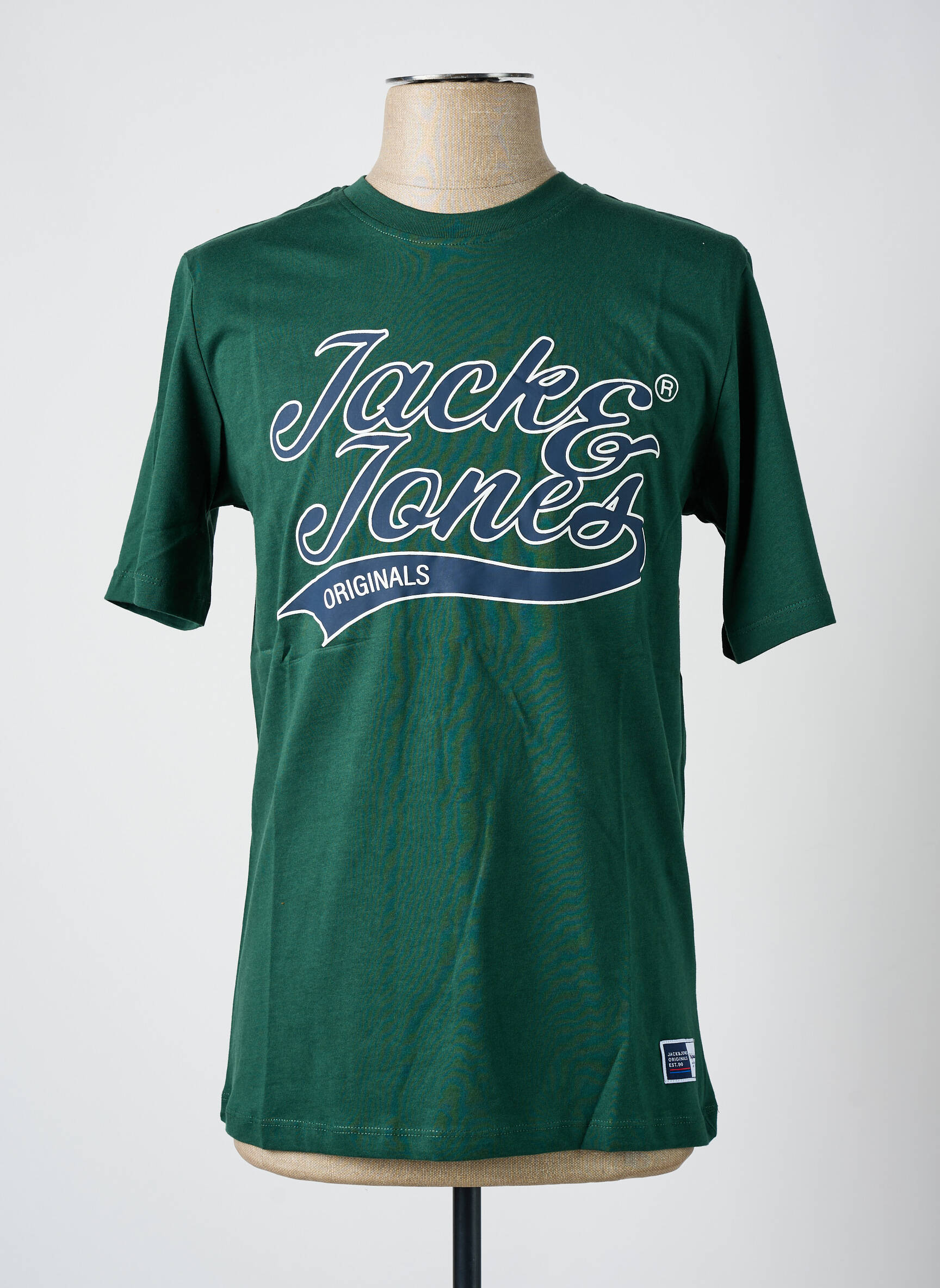 T-marškinys apvalus kaklas žalias JACK & JONES vyras