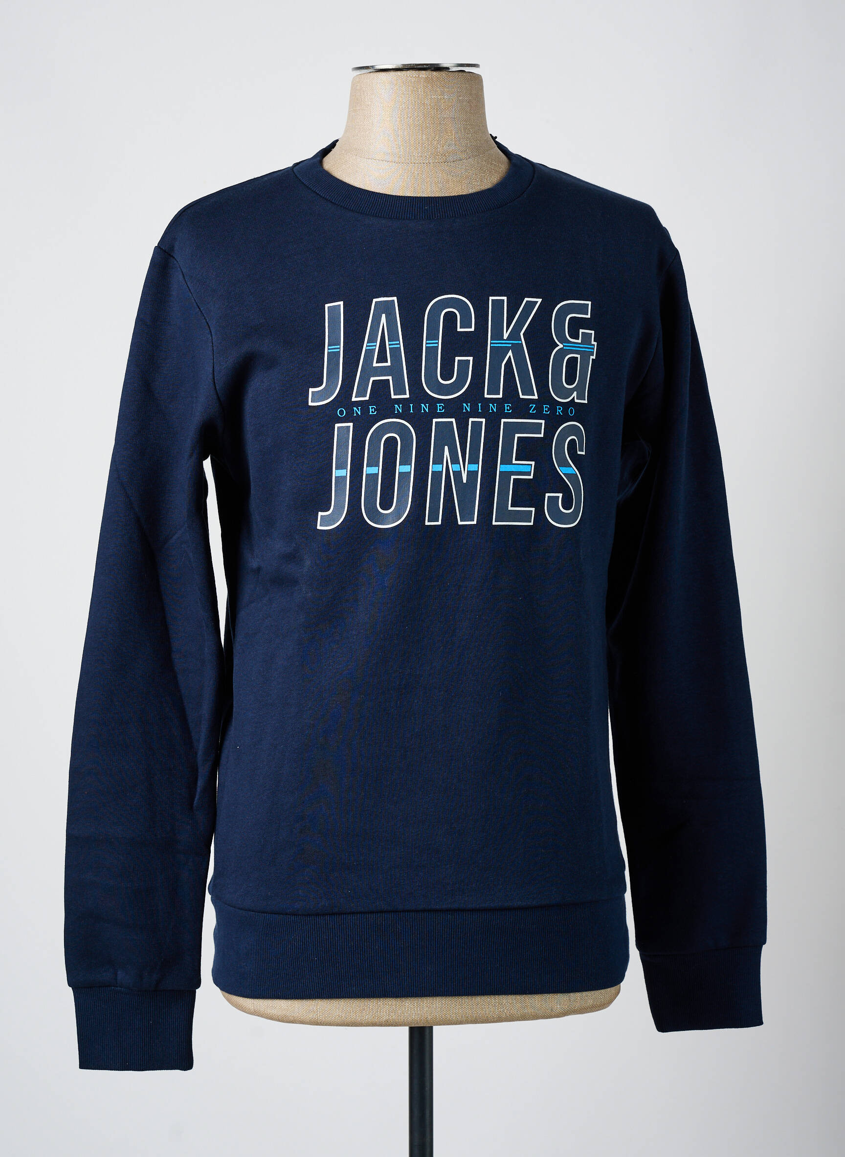 Mikroskopas apvalus kaklas mėlyna JACK & JONES vyras