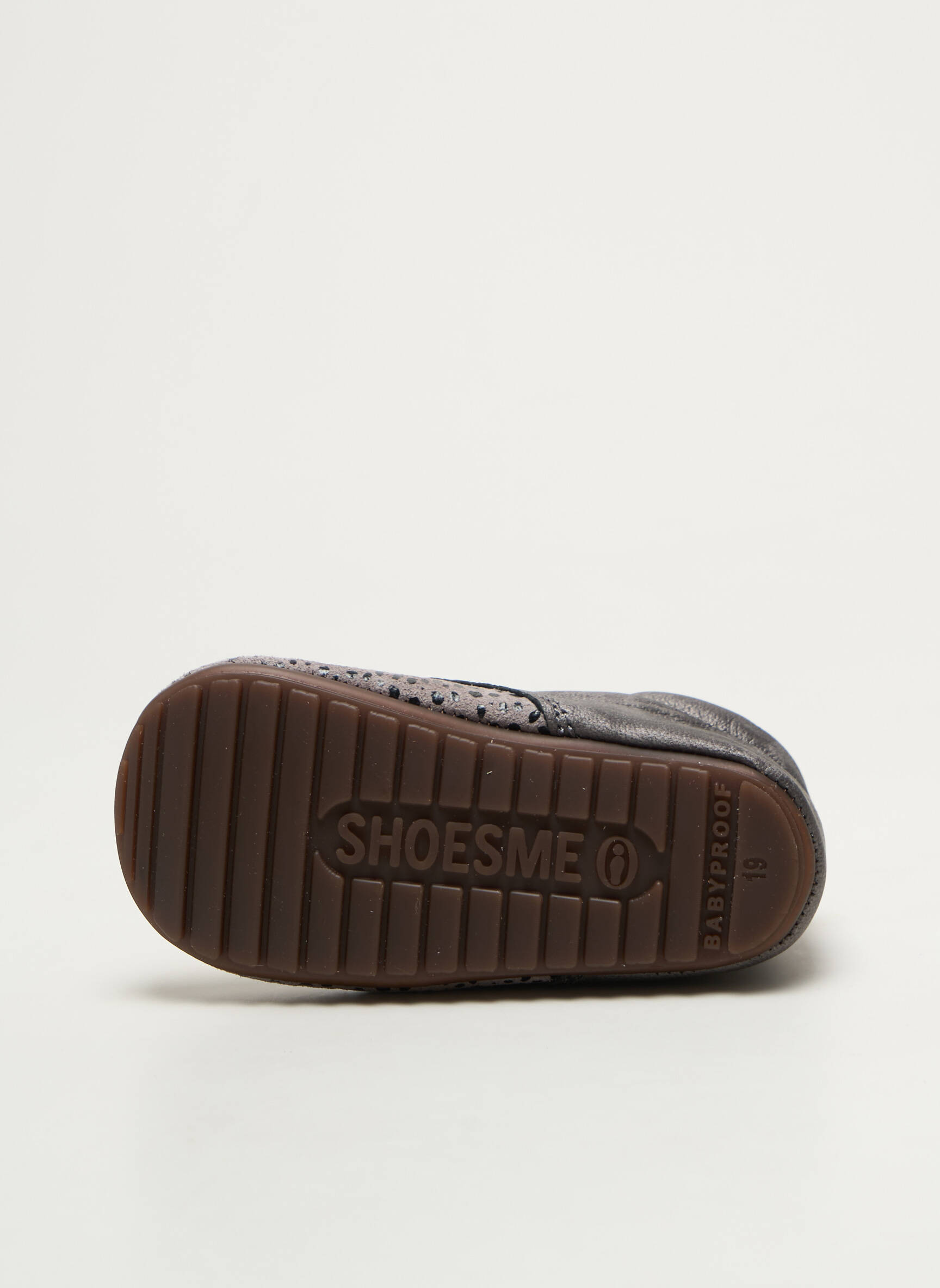 Bateliai šnervių uždarymas apvalus mygtukas sidabrinė SHOESME mergina