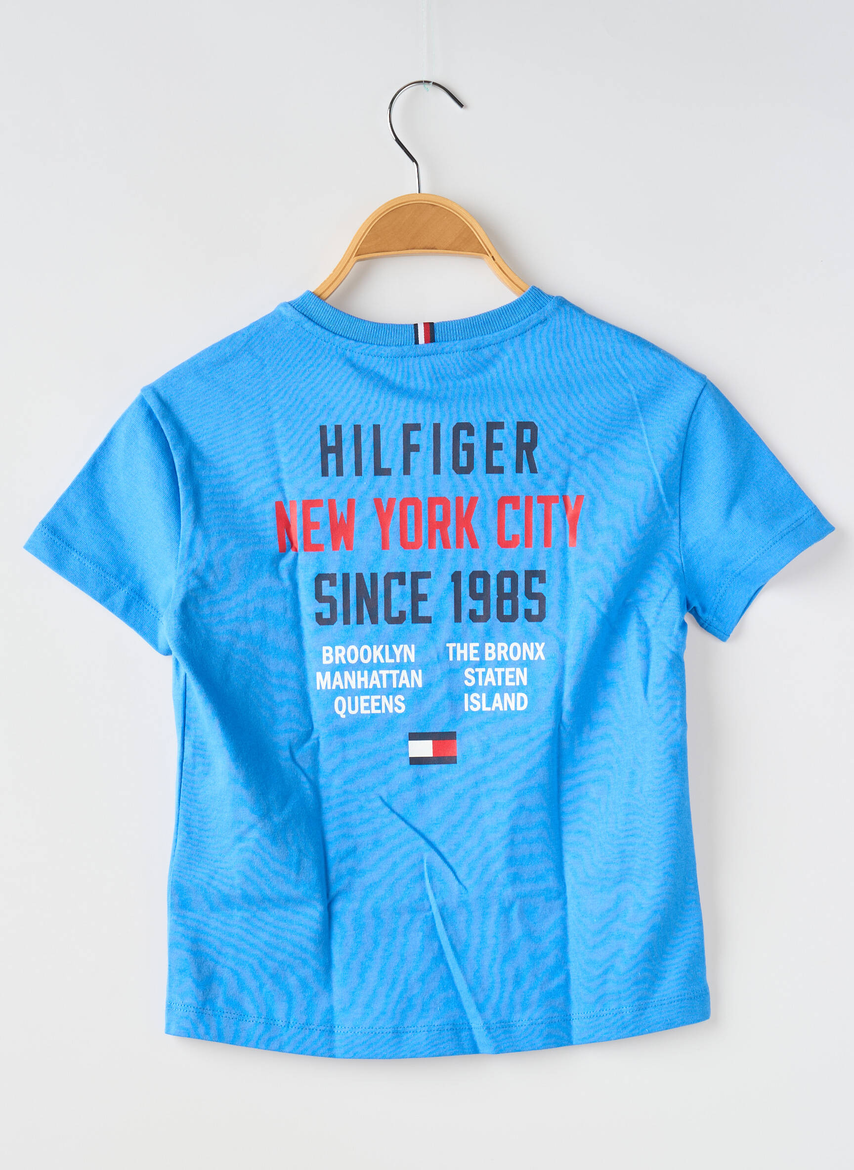 T-marškinys apvalus kaklas mėlyna TOMMY HILFIGER berniukas