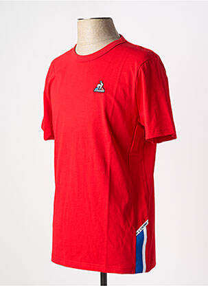 T-marškinys apvalus kaklas raudona LE COQ SPORTIF vyras