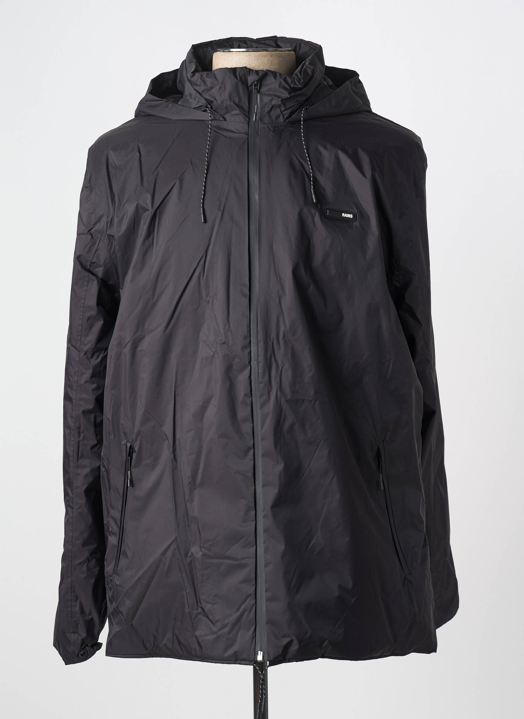 Parka kapišonas juodas RAINS vyras