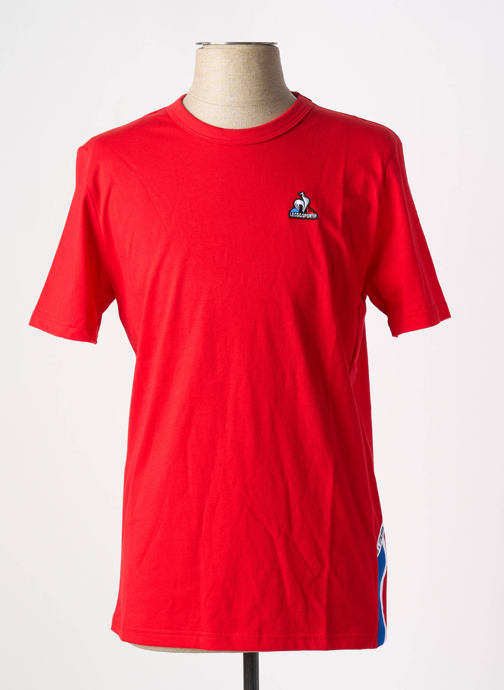 T-marškinys apvalus kaklas raudona LE COQ SPORTIF vyras