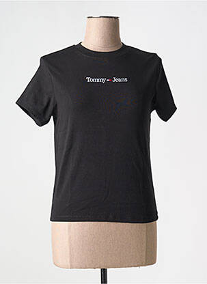 T-marškinys apvalus kaklas juodas TOMMY HILFIGER moteris