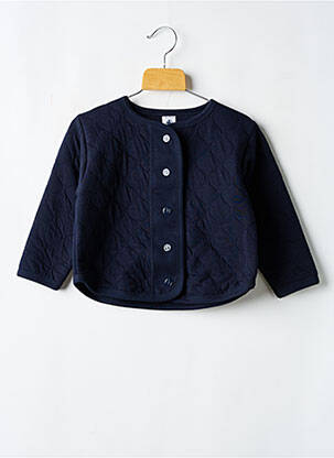 Ilgų rankovių liemenė apvalus kaklas mėlyna PETIT BATEAU mergina