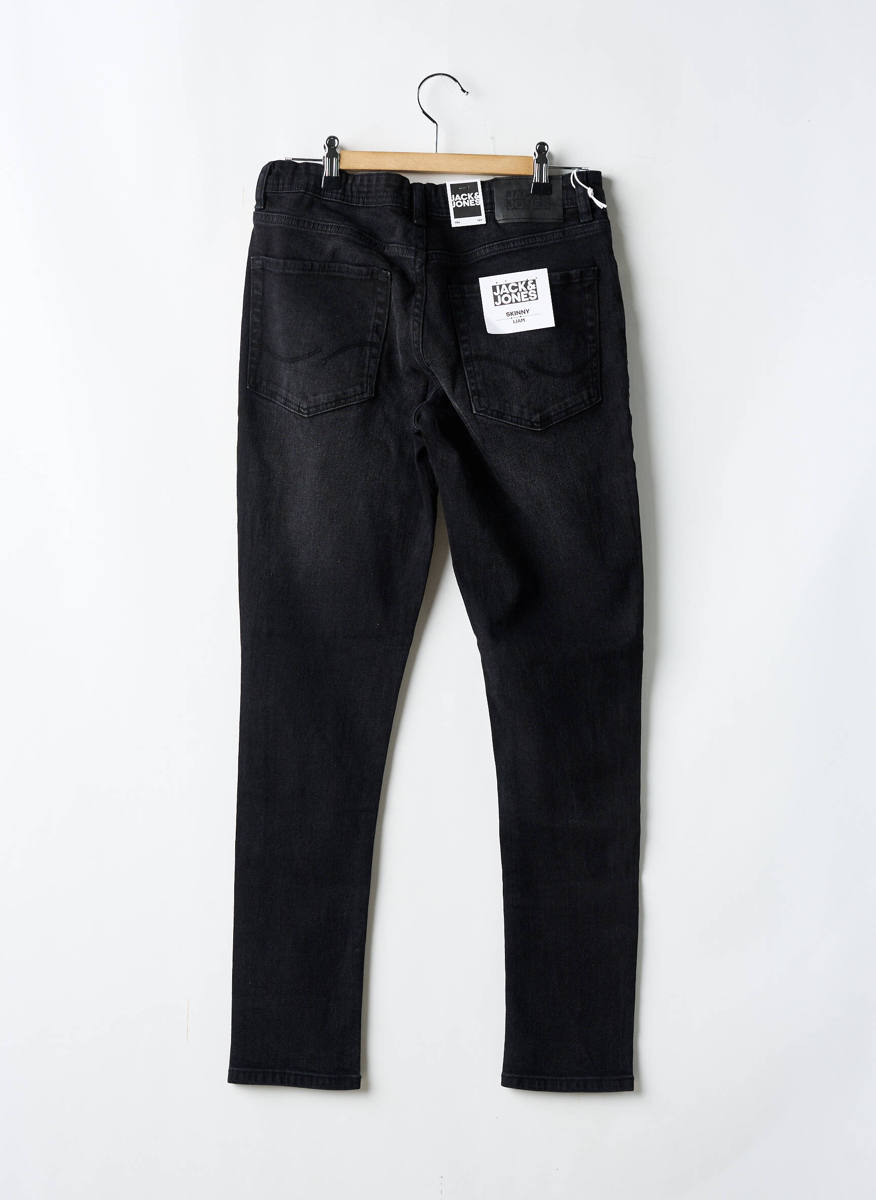 Lieknos džinsai juodas JACK & JONES berniukas