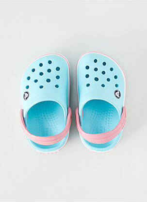 Mule/sabotai apvalus mygtukas apvalus mygtukas mėlyna CROCS mergina