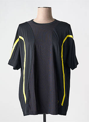 T-marškinys apvalus kaklas juodas ADIDAS X STELLA MC CARTNEY moteris