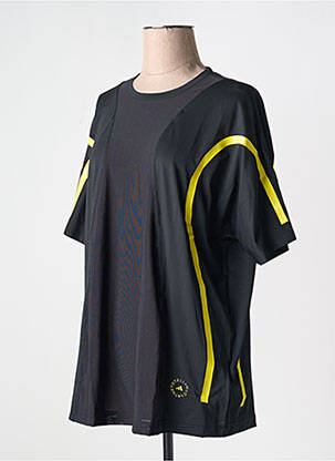 T-marškinys apvalus kaklas juodas ADIDAS X STELLA MC CARTNEY moteris