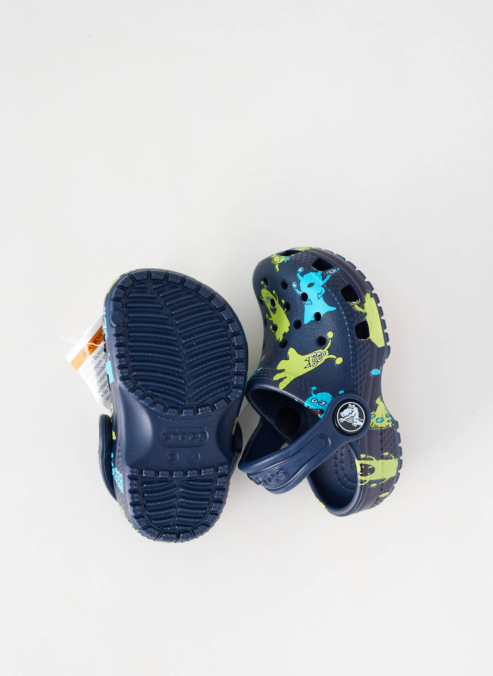 Mule/sabotai apvalus mygtukas apvalus mygtukas mėlyna CROCS berniukas