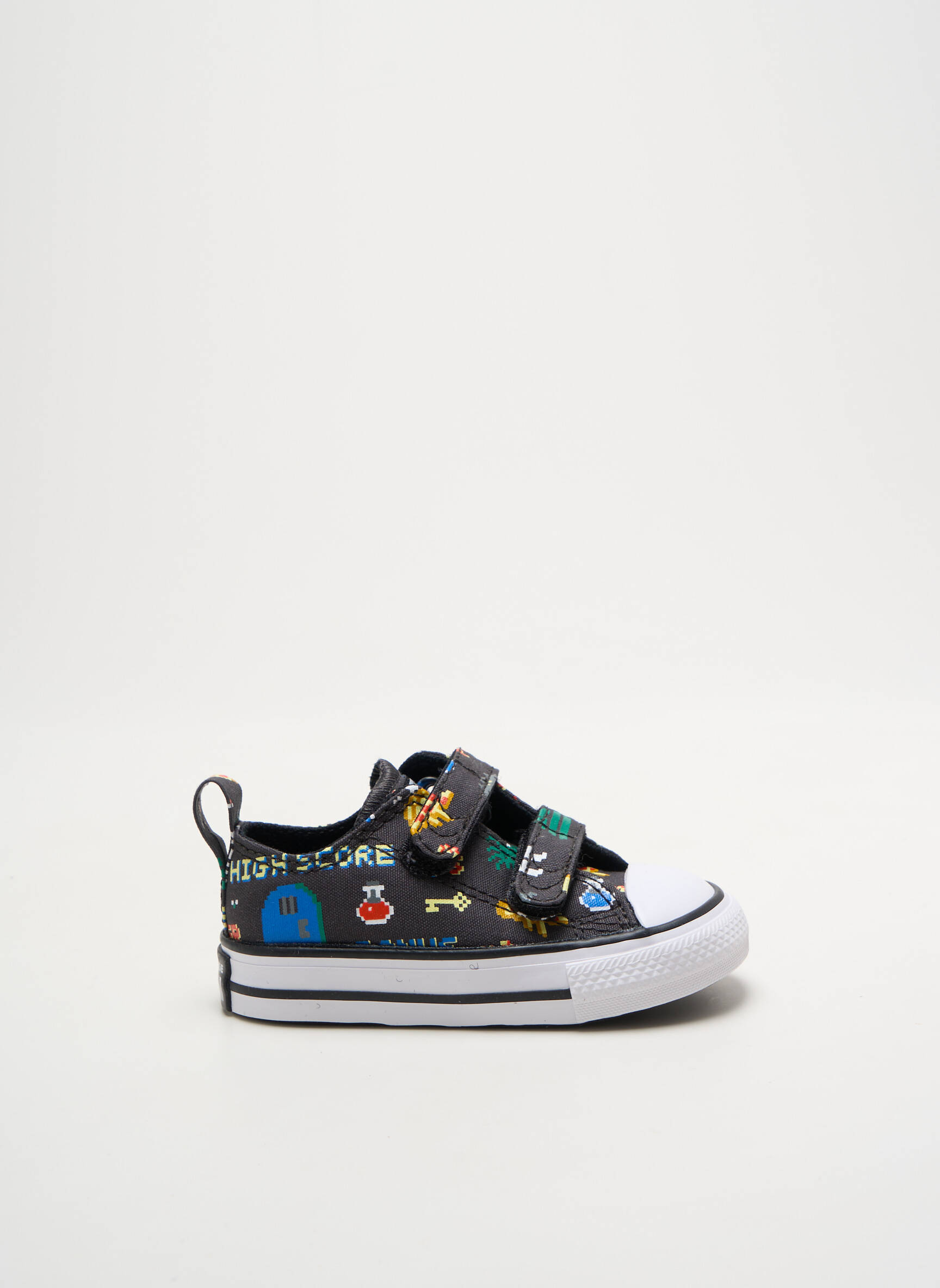 Bėgimo bateliai šnervių uždarymas apvalus mygtukas juodas CONVERSE berniukas