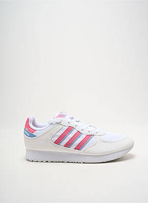 Bėgimo bateliai apvalus mygtukas apvalus mygtukas baltas ADIDAS moteris