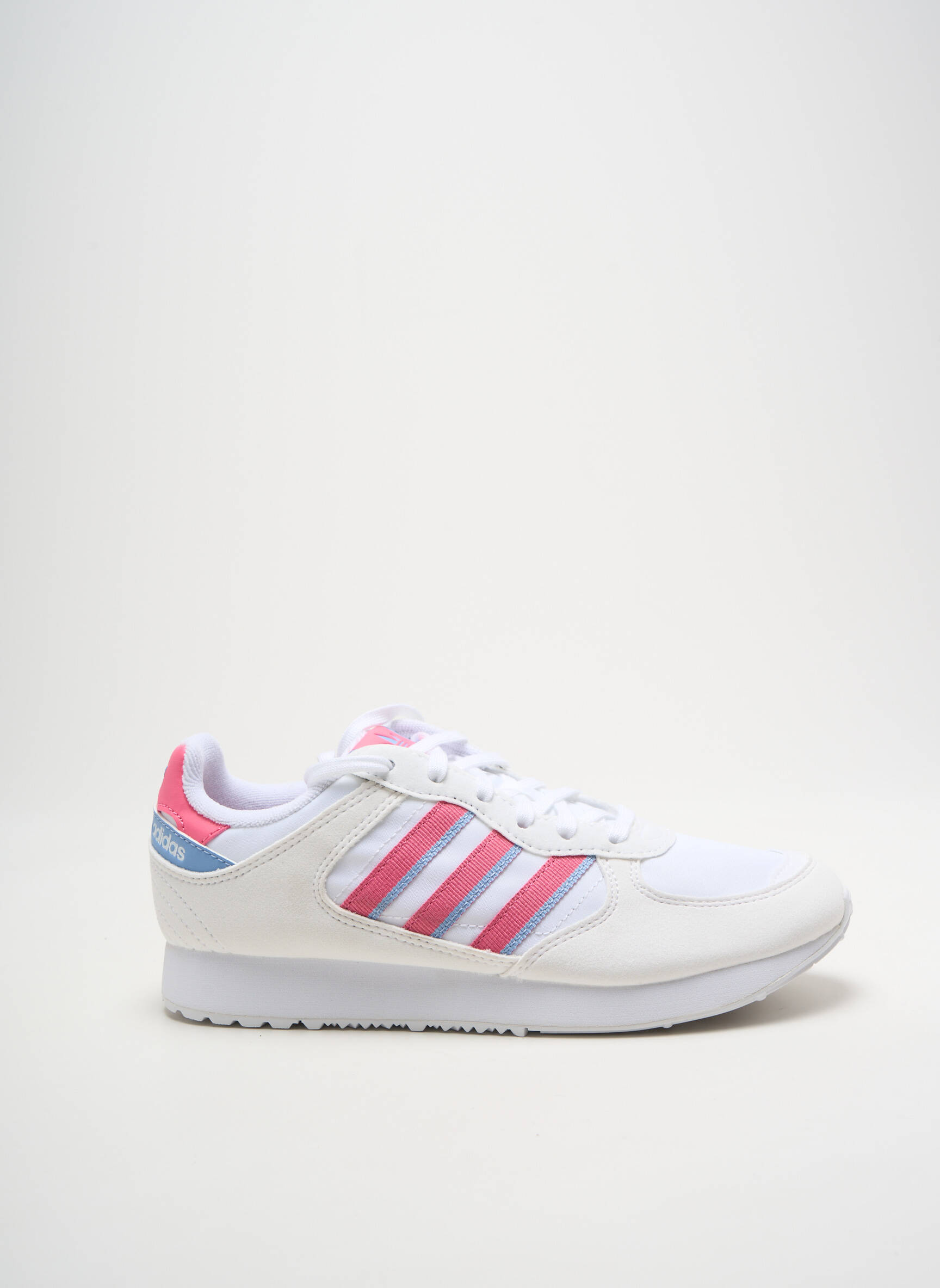Bėgimo bateliai apvalus mygtukas apvalus mygtukas baltas ADIDAS moteris