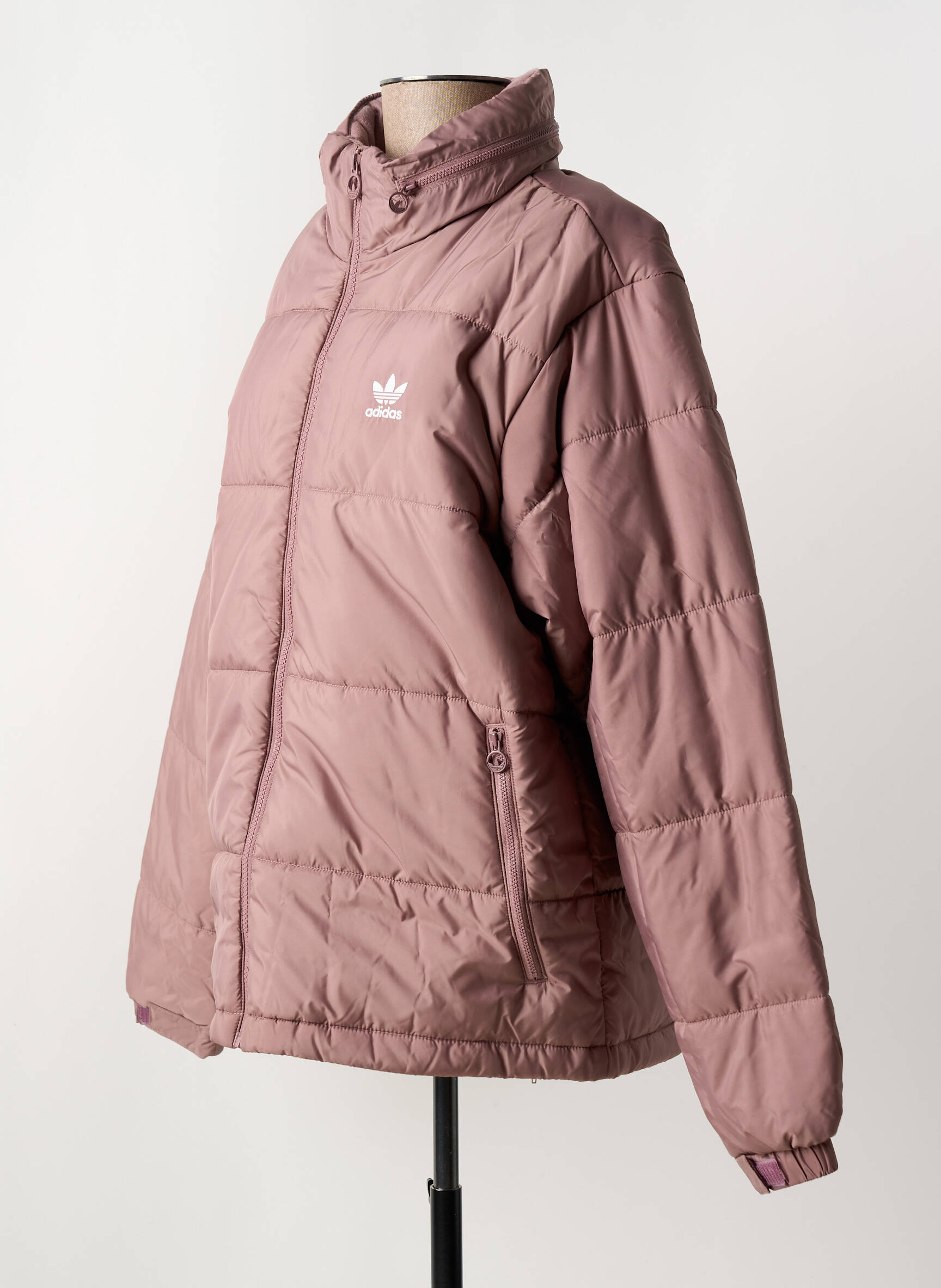 Pūkinė striukė aukšta apykaklė rudas ADIDAS vyras