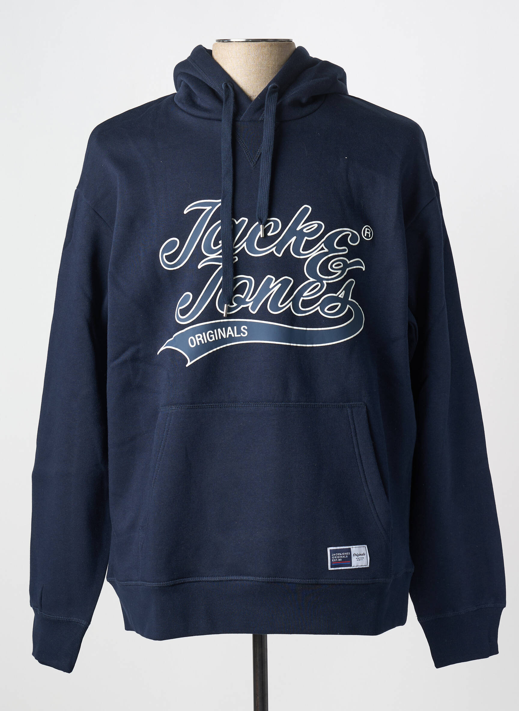 Kapišonas apvalus kaklas mėlyna JACK & JONES vyras