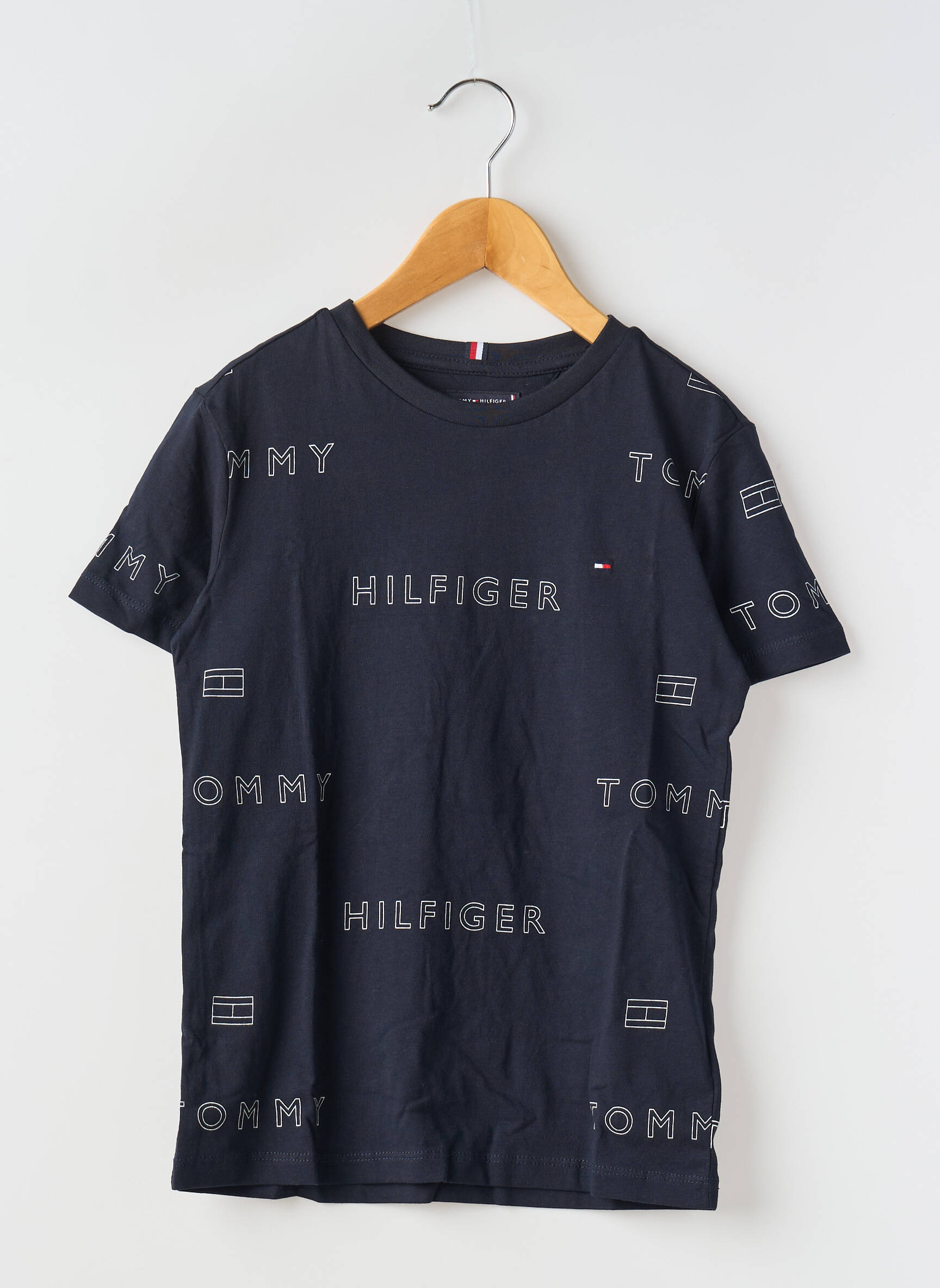 T-marškinys apvalus kaklas mėlyna TOMMY HILFIGER berniukas