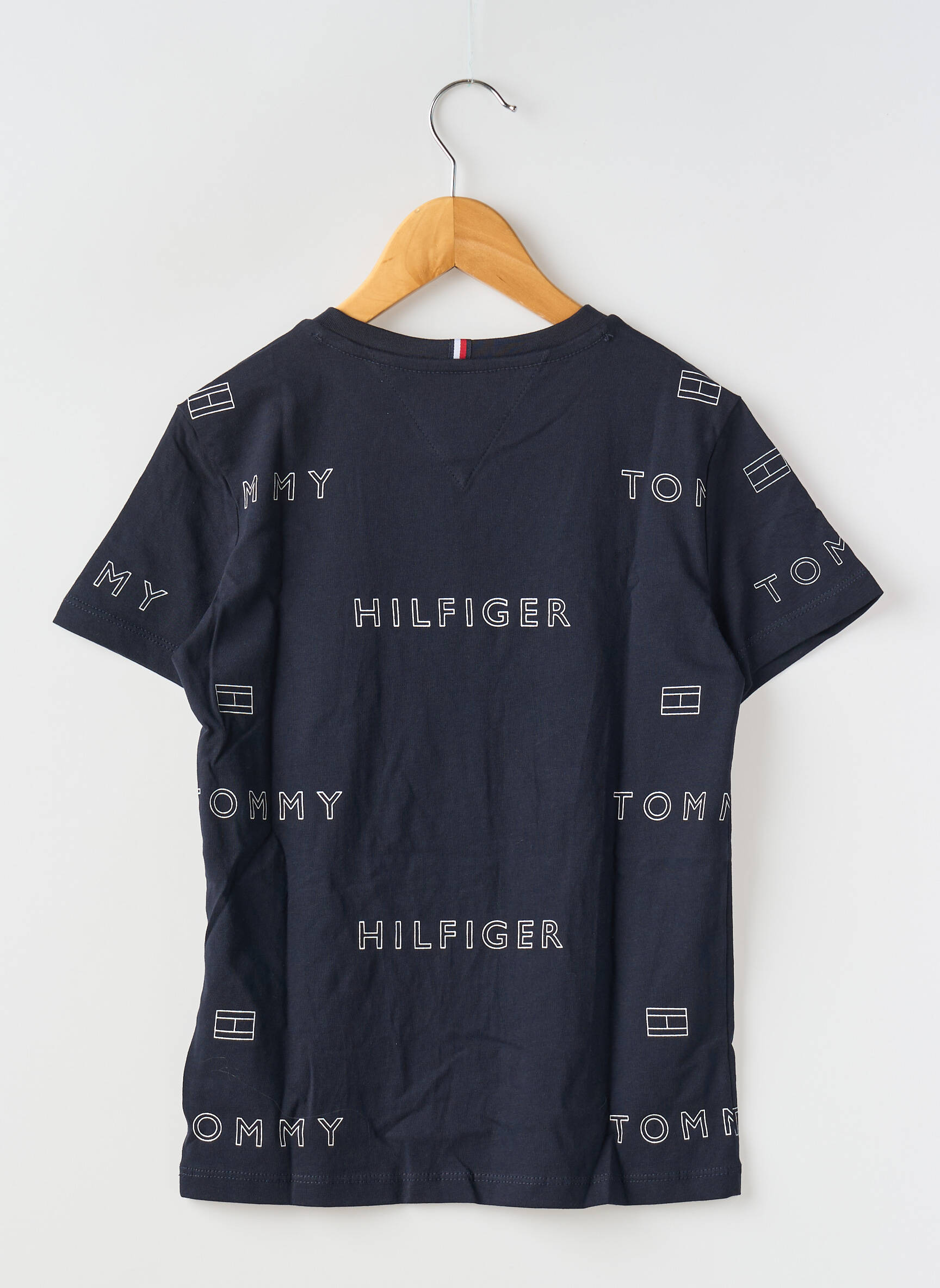 T-marškinys apvalus kaklas mėlyna TOMMY HILFIGER berniukas