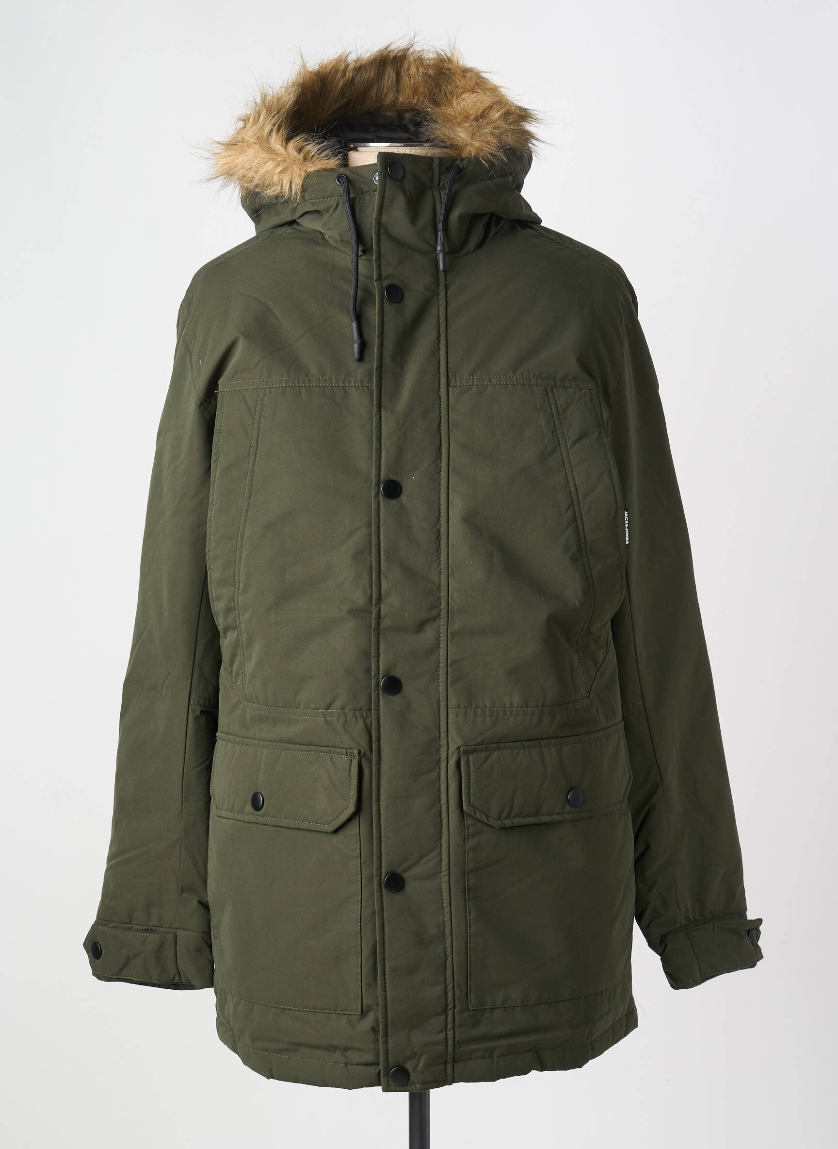 Parka kapišonas žalias JACK & JONES vyras