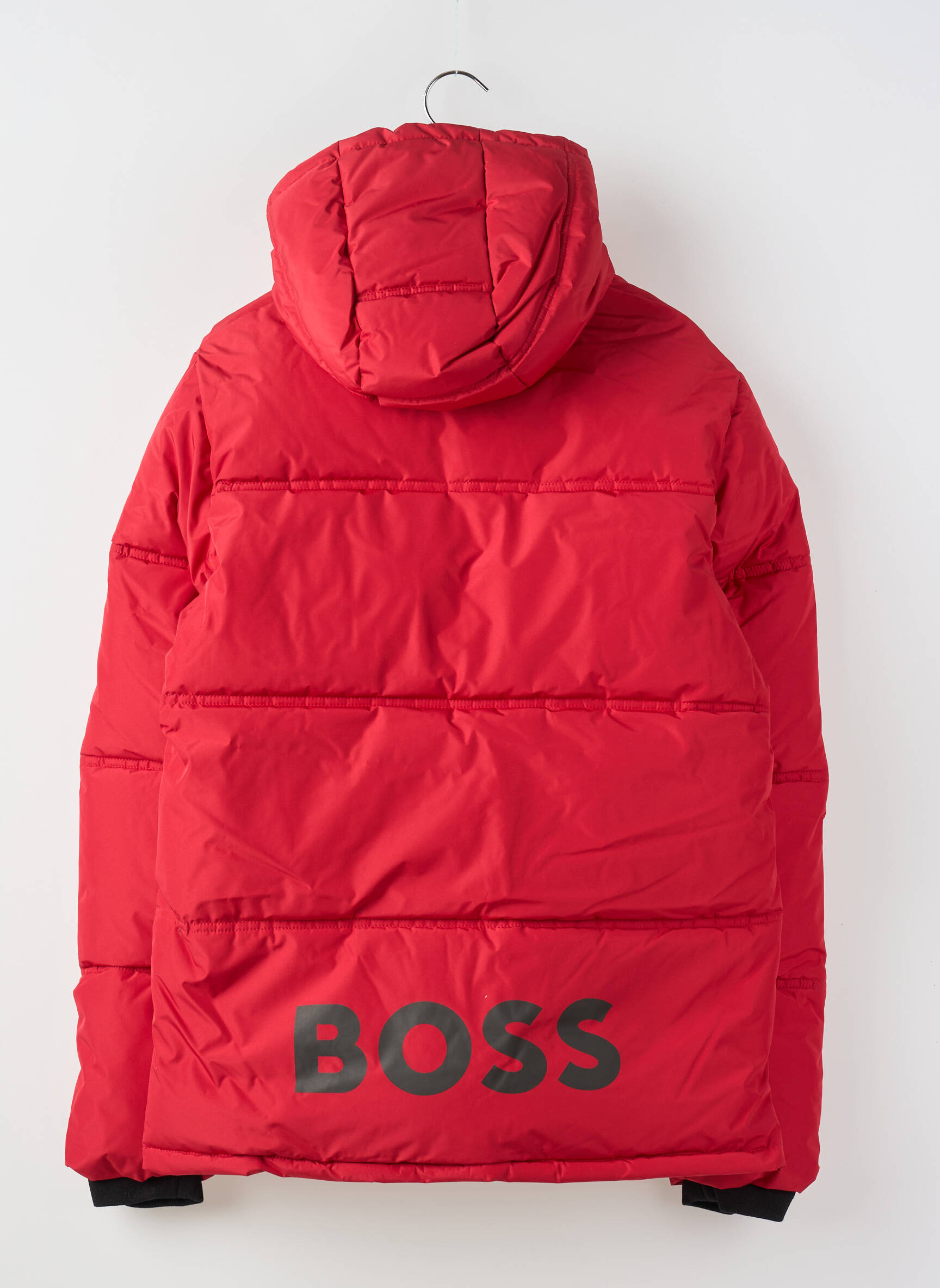 Pūkinė striukė raudona HUGO BOSS berniukas